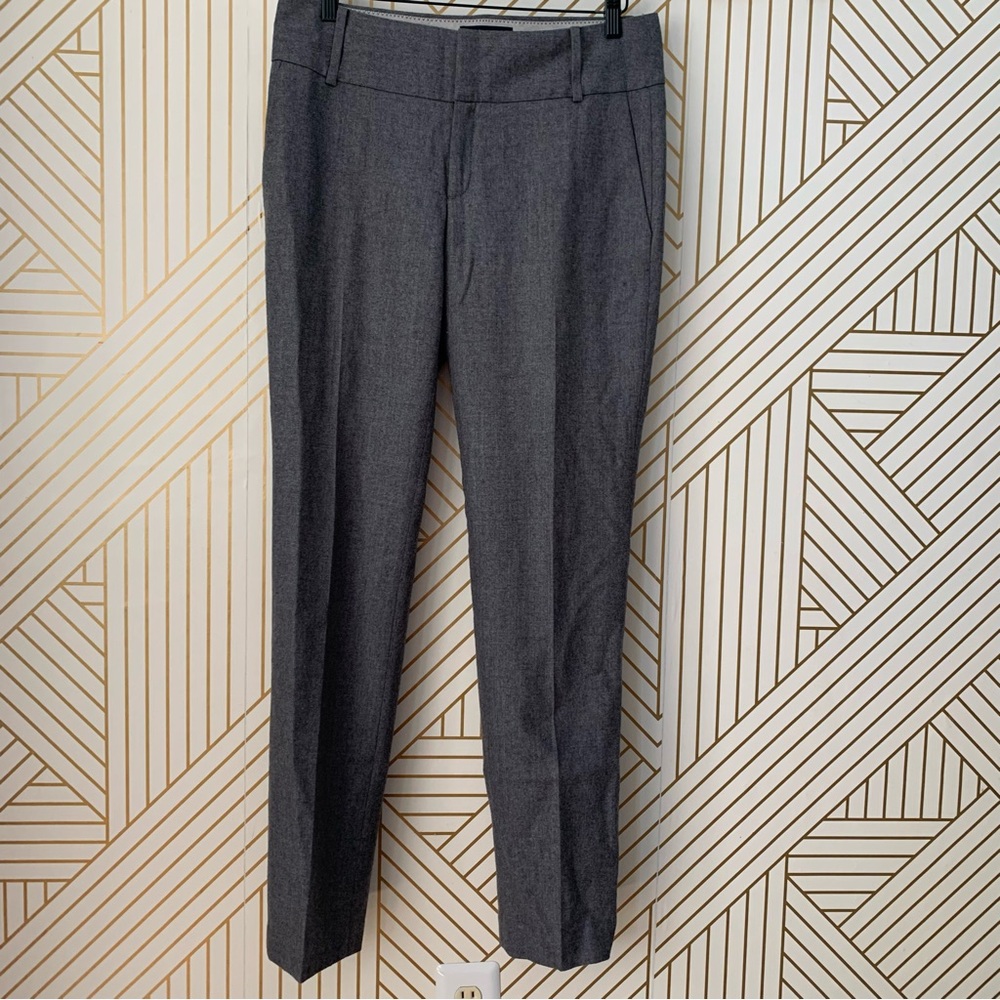 Banana Republic The Martin Fit Stretch Wool Pant size  Heather Gray micro tweed